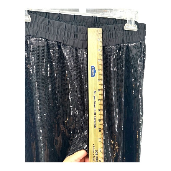 Shavonne Dorsey NWT Women’s M Medium Black Sequin Jogger Pants Party NYE Glam - Picture 4 of 11